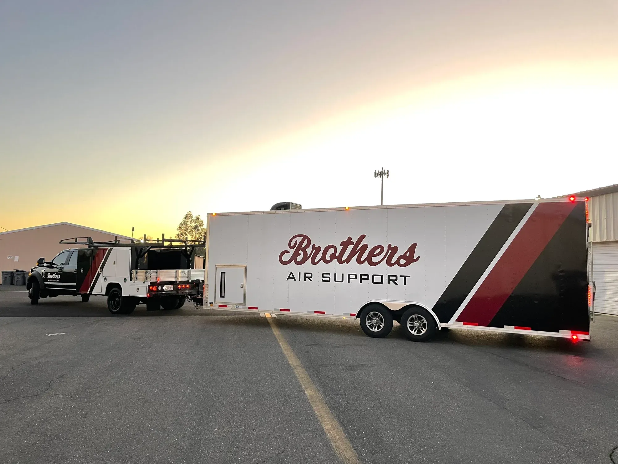 Support Trailer at First Light
